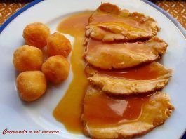 lomo en salsa de naranja