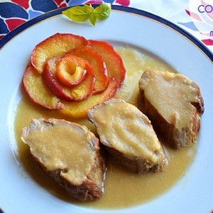 receta de solomillo en salsa de manzana