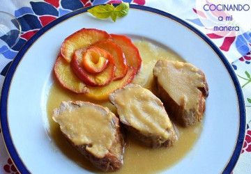 receta de solomillo en salsa de manzana