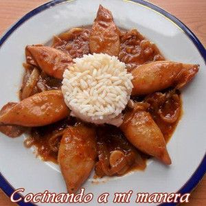 chipirones encebollados