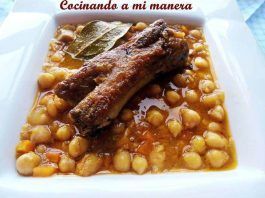 como hacer garbanzos con costilla