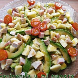 ensalada de pollo y manzana