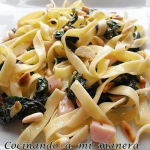 tagliatelle con espinacas