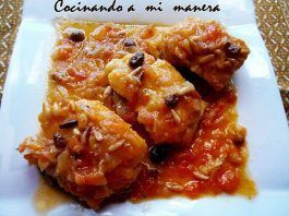 bacalao con pasas y piñones