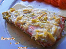 salmon con puerros