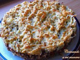 pastel de repollo y carne