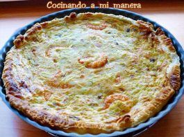 quiche de salmon y puerros