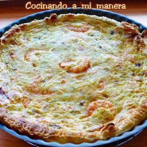 quiche de salmon y puerros