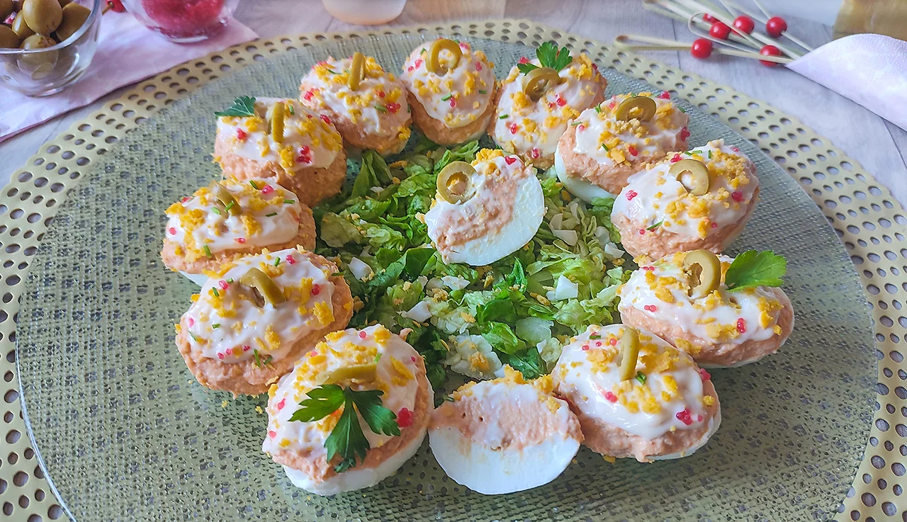 huevos rellenos de atun receta