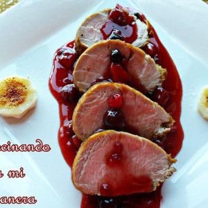 solomillo en salsa de frutos rojos