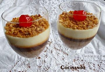 postre de tres chocolates
