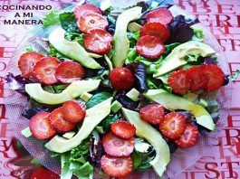 ensalada con fresas