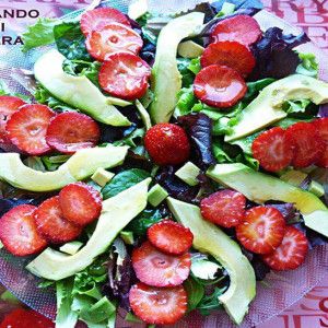 ensalada con fresas