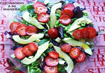 ensalada con fresas