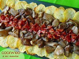 setas con chorizo