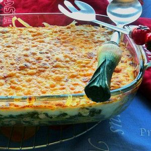 lasaña de espinacas y salmon