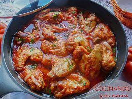 alitas de pollo en salsa