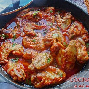 alitas de pollo en salsa