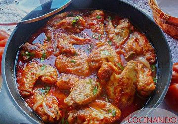 alitas de pollo en salsa