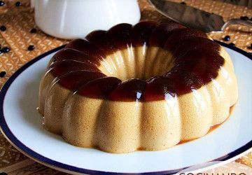 flan de café bicolor