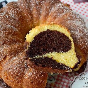 bizcocho de vainilla y chocolate
