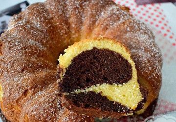 bizcocho de vainilla y chocolate