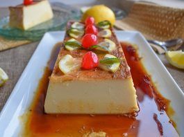flan de limón con yogur