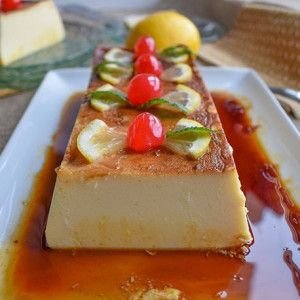 flan de limón con yogur