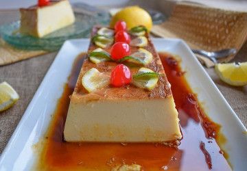 flan de limón con yogur