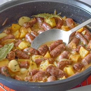 salchichas al vino