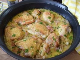 pollo guisado a la mostaza