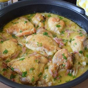 pollo guisado a la mostaza