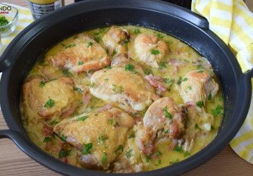 pollo guisado a la mostaza