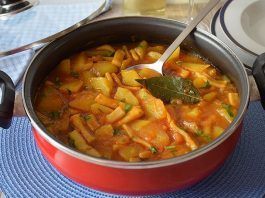 patatas con calamares