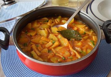 patatas con calamares
