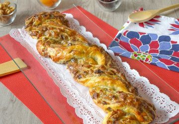hojaldre relleno trenza