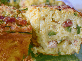 pastel de calabacin con jamon y queso