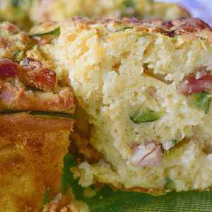 pastel de calabacin con jamon y queso
