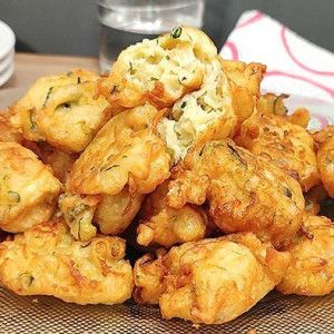 buñuelos de calabacin y yogur