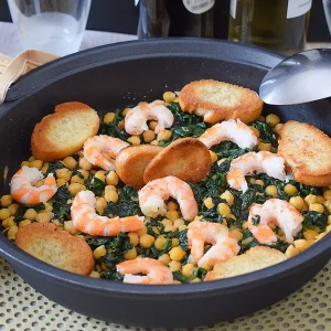 garbanzos con espinacas