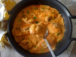 receta de pechugas de pollo en salsa con champiñones