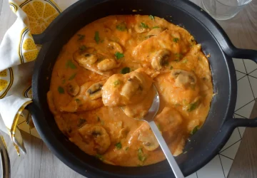 receta de pechugas de pollo en salsa con champiñones