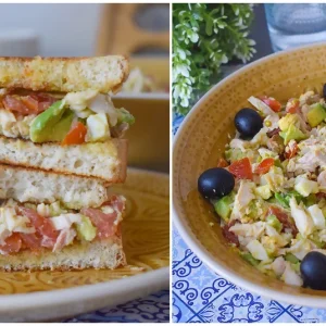 sandwich de ensalada de aguacate