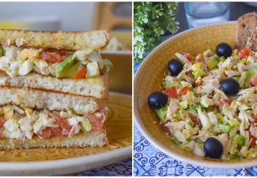 sandwich de ensalada de aguacate