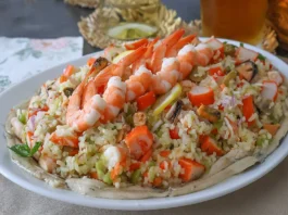 ensalada de arroz estilo marinero