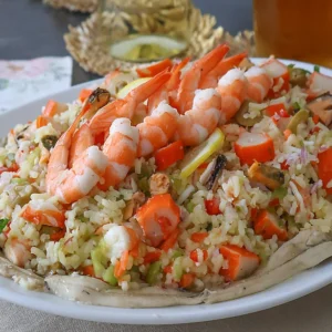 ensalada de arroz estilo marinero