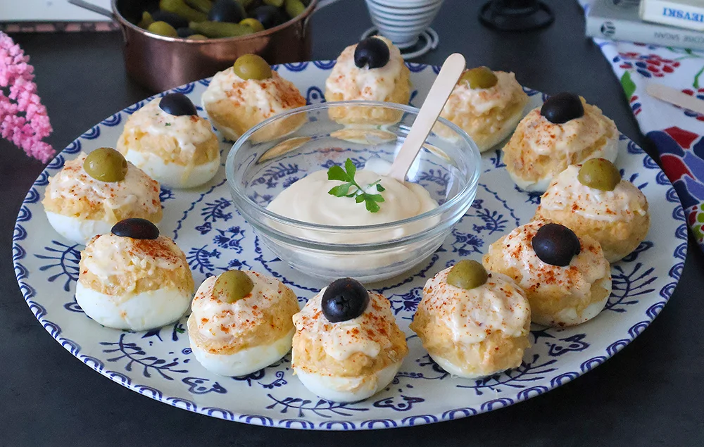 receta de huevos rellenos