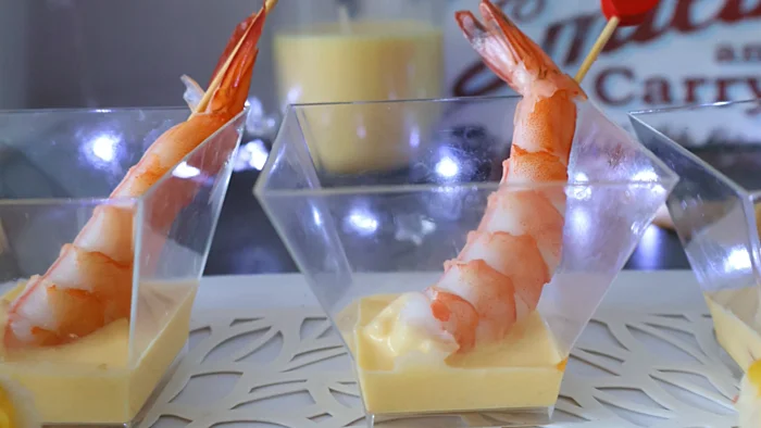 aperitivo de langostinos