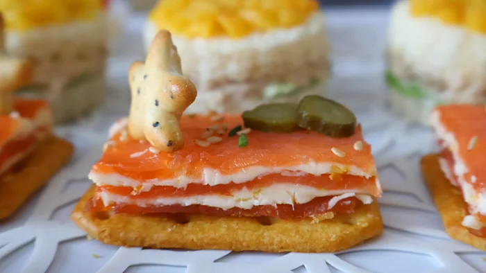 aperitivo de salmon ahumado