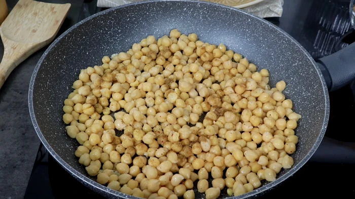 Garbanzos cocinados con especias